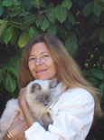 Diane and her "Ragdoll" cat Malibu